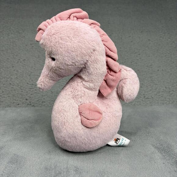 Jellycat London Sienna Seahorse Pink Corduroy Plush Stuffed Animal Retired 7” - Picture 4 of 9